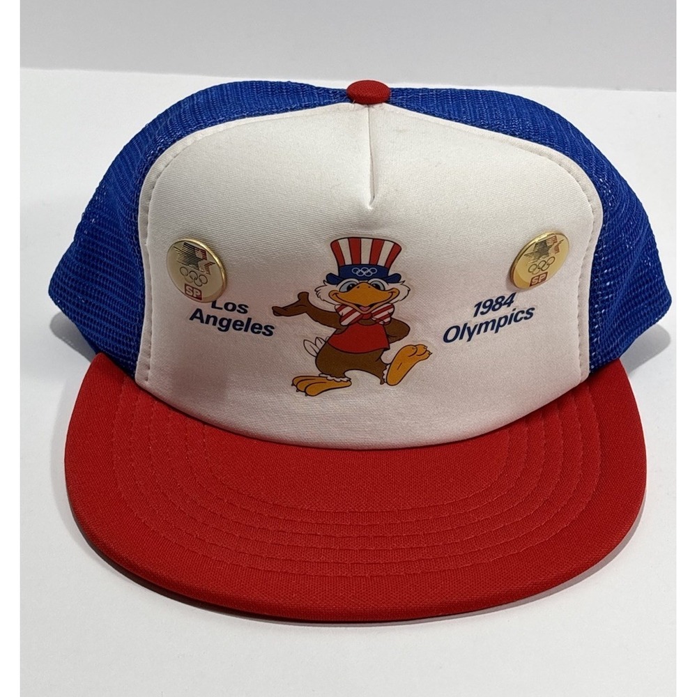 Los Angeles 1984 Olympics SnapBack Mesh Hat Cap Adjustable With Pins